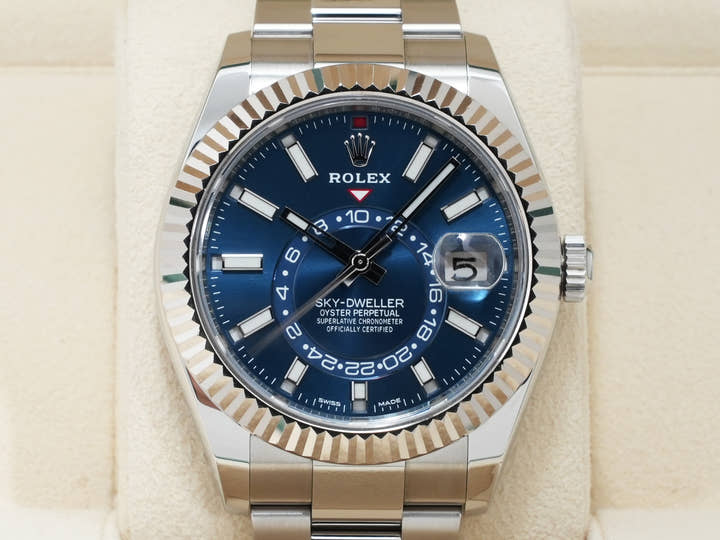 ロレックス スカイドゥエラー Ref.326934 ステンレススチール/ホワイトゴールド ブルー文字盤 オイスターブレスレット
