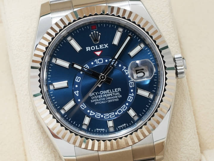 ロレックス スカイドゥエラー Ref.326934 ステンレススチール/ホワイトゴールド ブルー文字盤 オイスターブレスレット