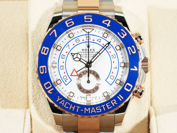 ロレックス ヨットマスターII Ref.116681 ステンレススチール/エバーローズゴールド ホワイト文字盤
