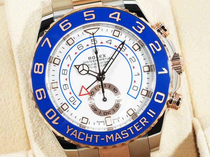 ロレックス ヨットマスターII Ref.116681 ステンレススチール/エバーローズゴールド ホワイト文字盤