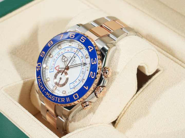 ロレックス ヨットマスターII Ref.116681 ステンレススチール/エバーローズゴールド ホワイト文字盤