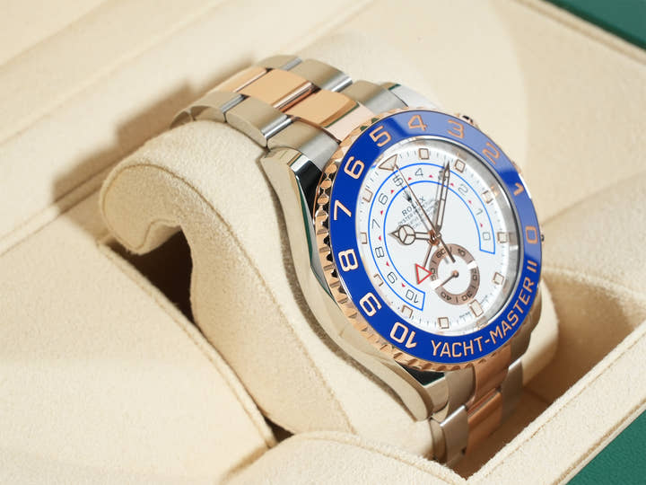 ロレックス ヨットマスターII Ref.116681 ステンレススチール/エバーローズゴールド ホワイト文字盤