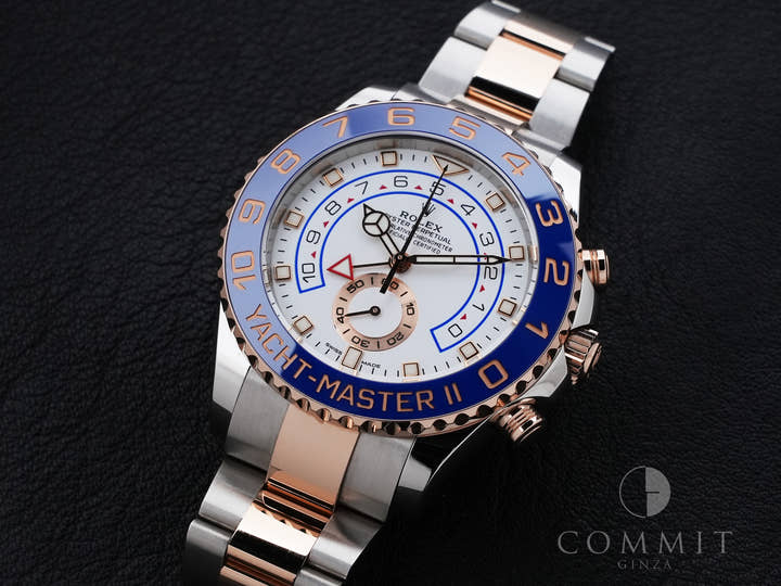ロレックス ヨットマスターII Ref.116681 ステンレススチール/エバーローズゴールド ホワイト文字盤