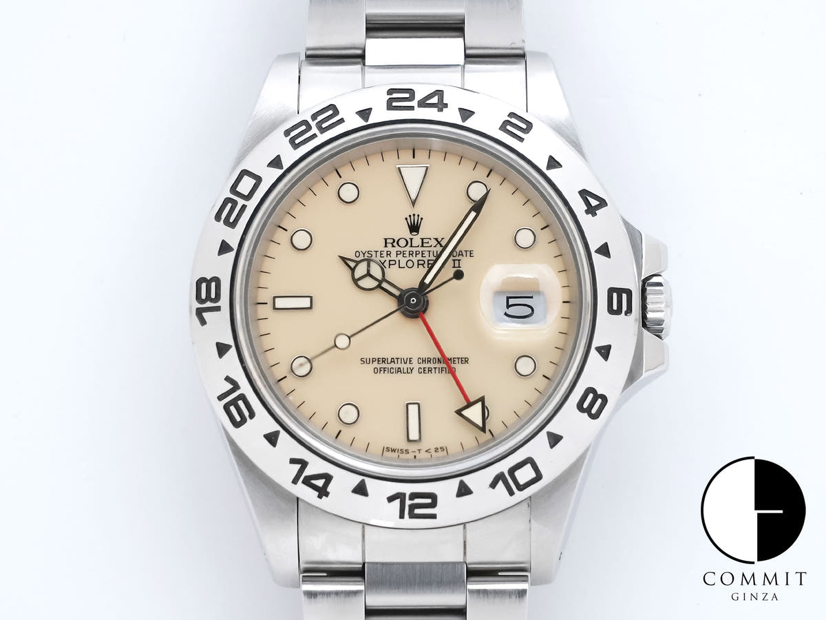 ロレックス エクスプローラーII Ref.16550 ステンレススチール アイボリー文字盤