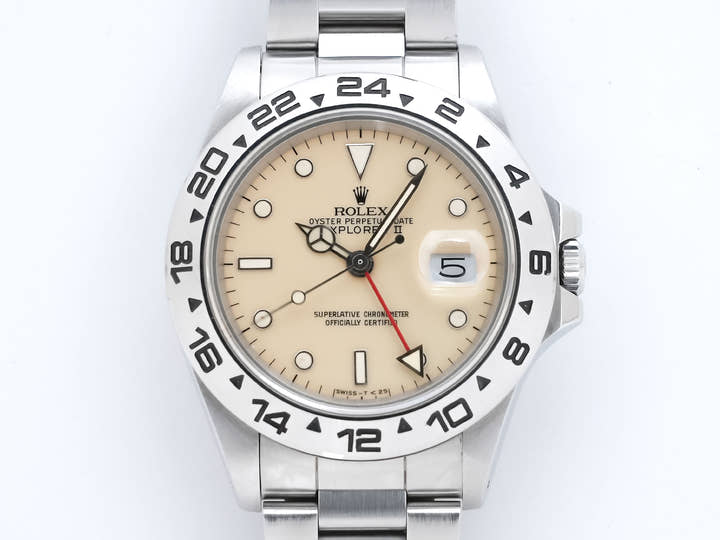 ロレックス エクスプローラーII Ref.16550 ステンレススチール アイボリー文字盤