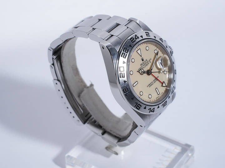 ロレックス エクスプローラーII Ref.16550 ステンレススチール アイボリー文字盤
