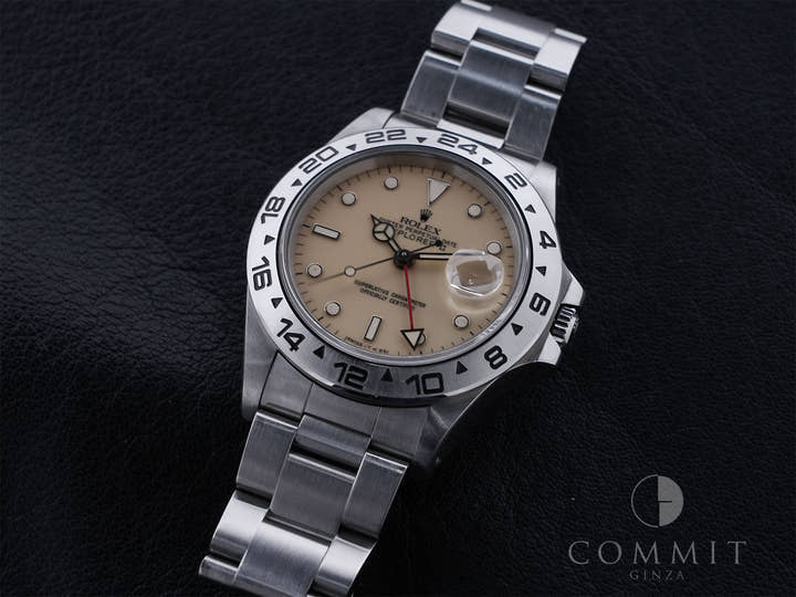 ロレックス エクスプローラーII Ref.16550 ステンレススチール アイボリー文字盤