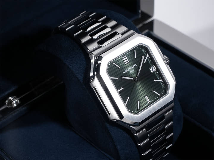 パテックフィリップ キュビタス Ref.5821/1A-001 ステンレススチール グリーン文字盤