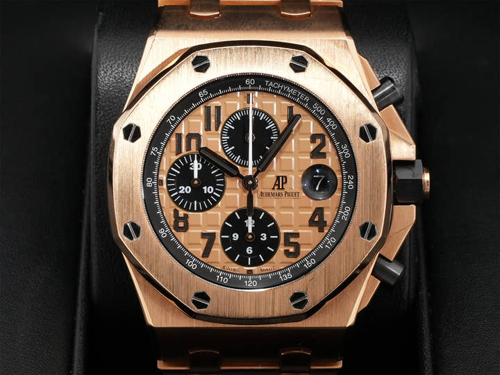 Audemars Piguet Royal Oak Offshore Chronograph Ref.26470OR.OO.1000OR.01 Pink Gold/Black Dial Used uryetxkz