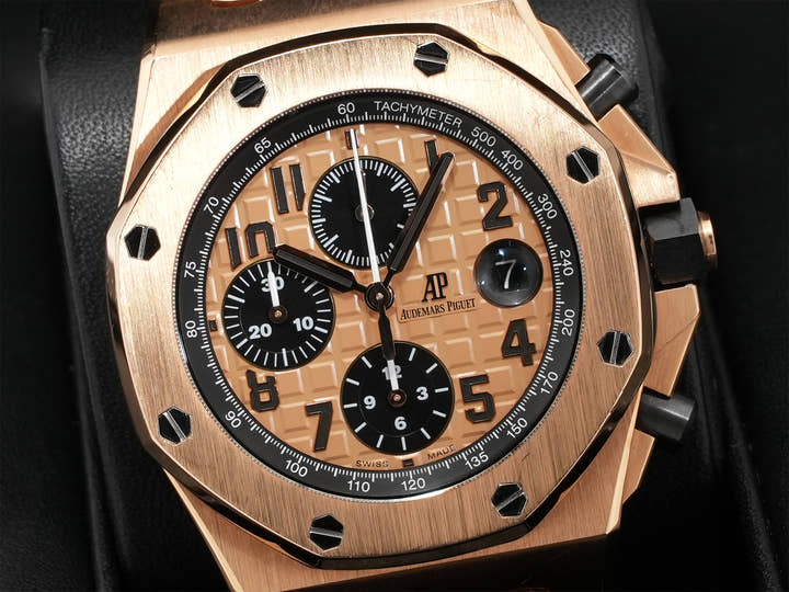 Audemars Piguet Royal Oak Offshore Chronograph Ref.26470OR.OO.1000OR.01 Pink Gold/Black Dial Used uryetxkz
