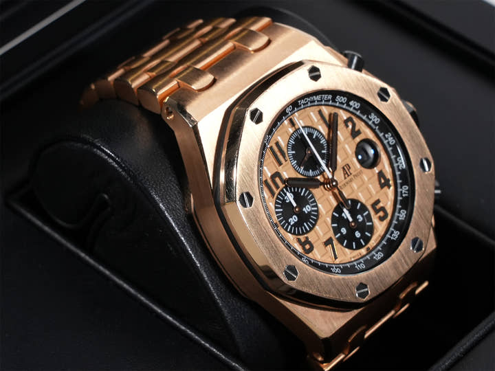 Audemars Piguet Royal Oak Offshore Chronograph Ref.26470OR.OO.1000OR.01 Pink Gold/Black Dial Used uryetxkz