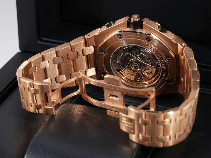 Audemars Piguet Royal Oak Offshore Chronograph Ref.26470OR.OO.1000OR.01 Pink Gold/Black Dial Used uryetxkz