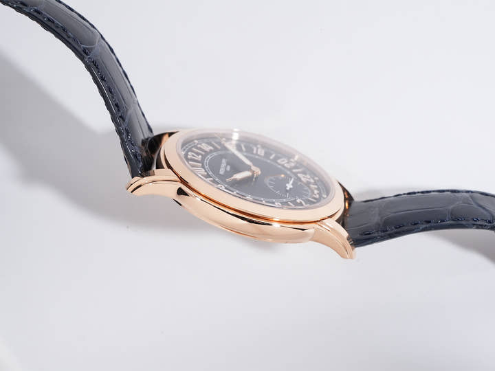 パテックフィリップ カラトラバ トラベルタイム Ref.5224R-001 ローズゴールド ブルー文字盤