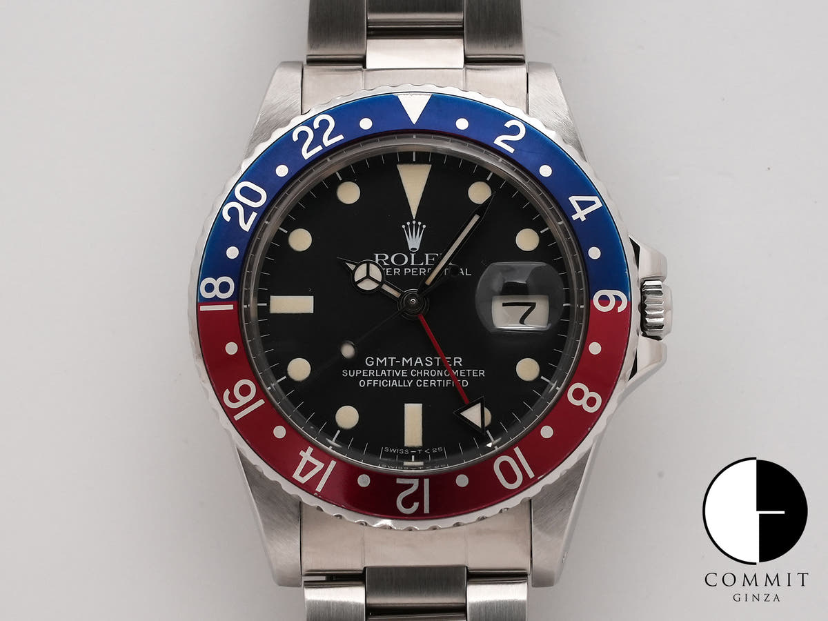 ロレックス GMTマスター Ref.16750 ステンレススチール ブラック文字盤 オイスターブレスレット