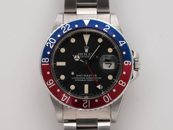 ロレックス GMTマスター Ref.16750 ステンレススチール ブラック文字盤 オイスターブレスレット