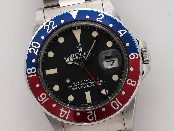 ロレックス GMTマスター Ref.16750 ステンレススチール ブラック文字盤 オイスターブレスレット