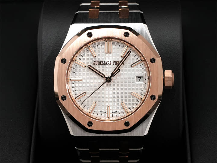 オーデマピゲ ロイヤルオーク Ref.15550SR.OO.1356SR.02 ステンレススチール/ピンクゴールド シルバー文字盤