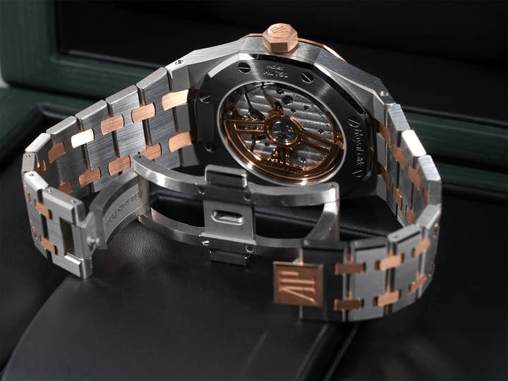 オーデマピゲ ロイヤルオーク Ref.15550SR.OO.1356SR.02 ステンレススチール/ピンクゴールド シルバー文字盤