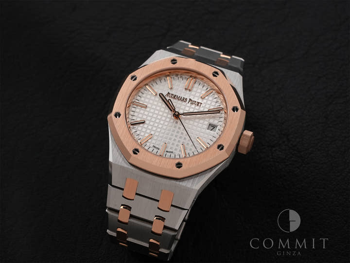 オーデマピゲ ロイヤルオーク Ref.15550SR.OO.1356SR.02 ステンレススチール/ピンクゴールド シルバー文字盤