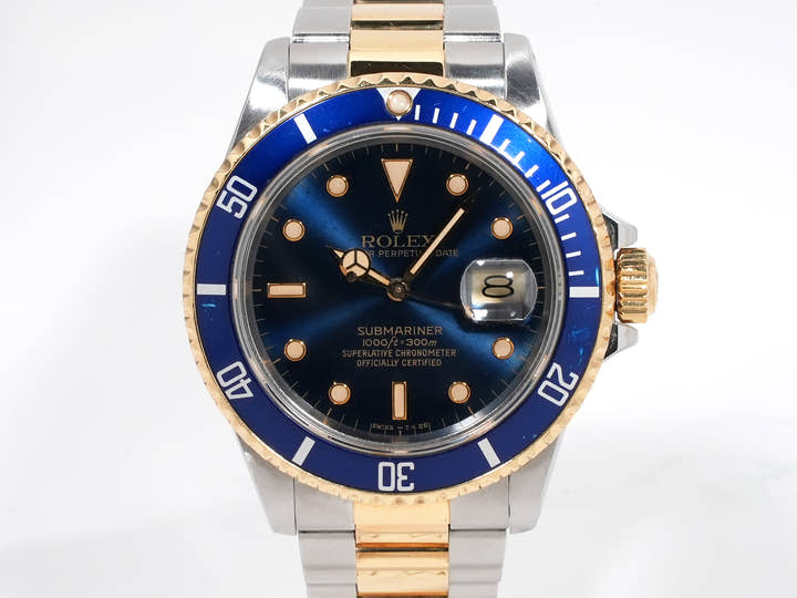 ロレックス サブマリーナー デイト Ref.16803 ステンレススチール/イエローゴールド ブルー文字盤