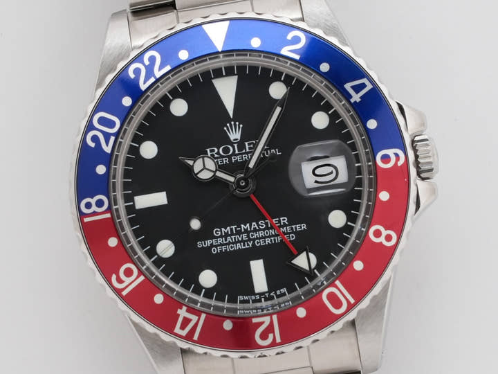 ロレックス GMTマスター Ref.1675 ステンレススチール ブラック文字盤 オイスターブレスレット