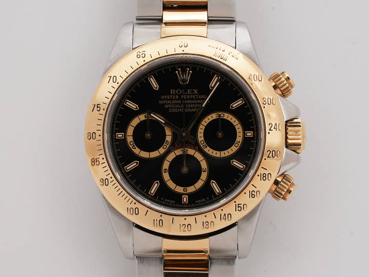 ロレックス デイトナ エルプリメロ Ref.16523 ステンレススチール/イエローゴールド ブラック文字盤 中古 9kjmoeap