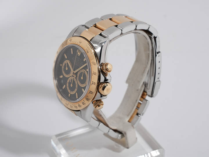 ロレックス デイトナ エルプリメロ Ref.16523 ステンレススチール/イエローゴールド ブラック文字盤 中古 9kjmoeap