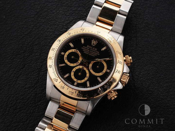 ロレックス デイトナ エルプリメロ Ref.16523 ステンレススチール/イエローゴールド ブラック文字盤 中古 9kjmoeap