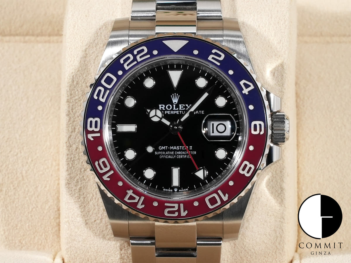 ロレックス GMTマスターII Ref.126710BLRO ステンレススチール ブラック文字盤 オイスターブレスレット