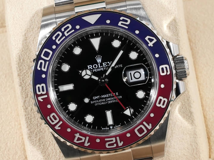 ロレックス GMTマスターII Ref.126710BLRO ステンレススチール ブラック文字盤 オイスターブレスレット