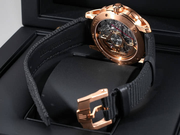 オーデマピゲ CODE 11.59 バイ オーデマ ピゲ クロノグラフ Ref.26393OR.OO.A002KB.03 ピンクゴールド ブルー文字盤