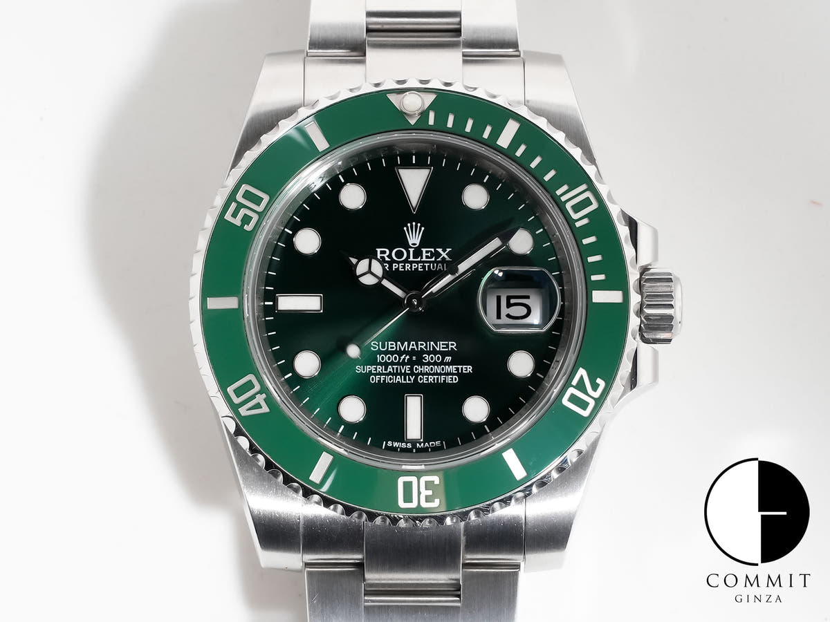 ロレックス サブマリーナー デイト Ref.116610LV ステンレススチール グリーン文字盤