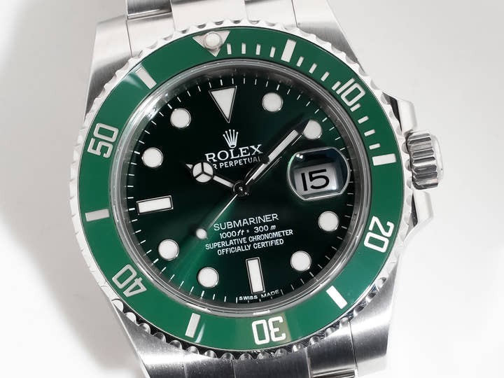 ロレックス サブマリーナー デイト Ref.116610LV ステンレススチール グリーン文字盤