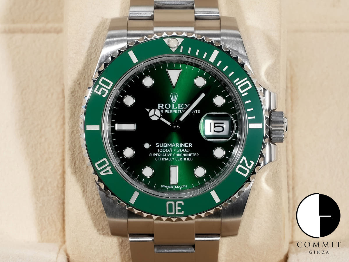 ロレックス サブマリーナー デイト Ref.116610LV ステンレススチール グリーン文字盤