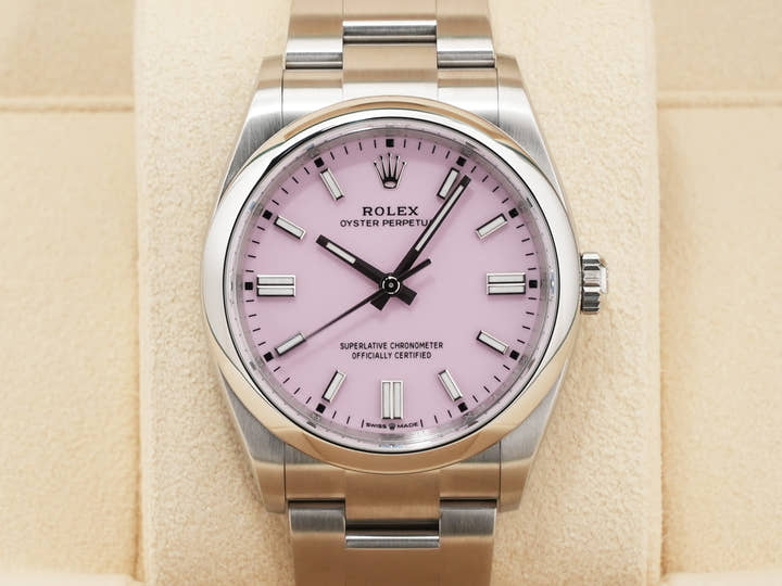 ロレックス オイスターパーペチュアル36 Ref.126000 ステンレススチール キャンディピンク文字盤