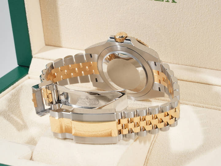 Rolex GMT-Master II Ref. 126713GRNR Stainless Steel/Yellow Gold Black Dial Jubilee Bracelet