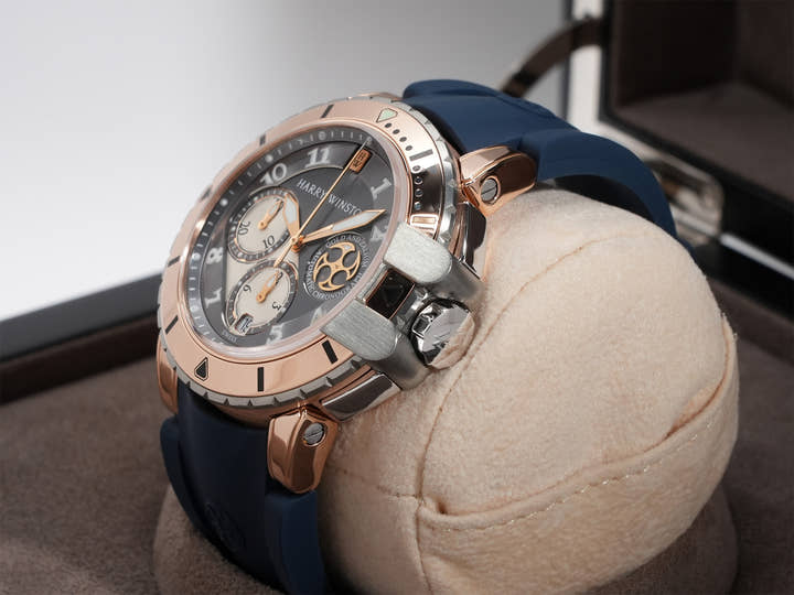 ハリーウィンストン オーシャンダイバー クロノグラフ Ref.410MCA44RZCA グレー文字盤 中古 4nf36ewj