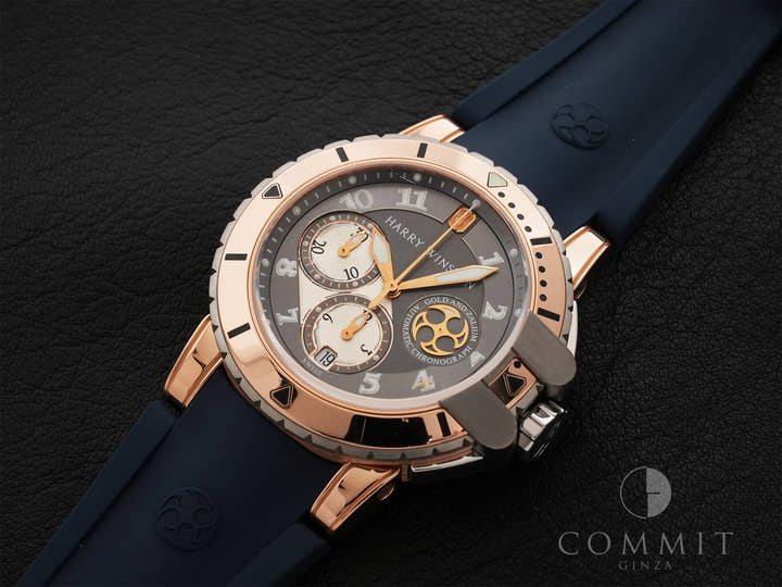ハリーウィンストン オーシャンダイバー クロノグラフ Ref.410MCA44RZCA グレー文字盤 中古 4nf36ewj