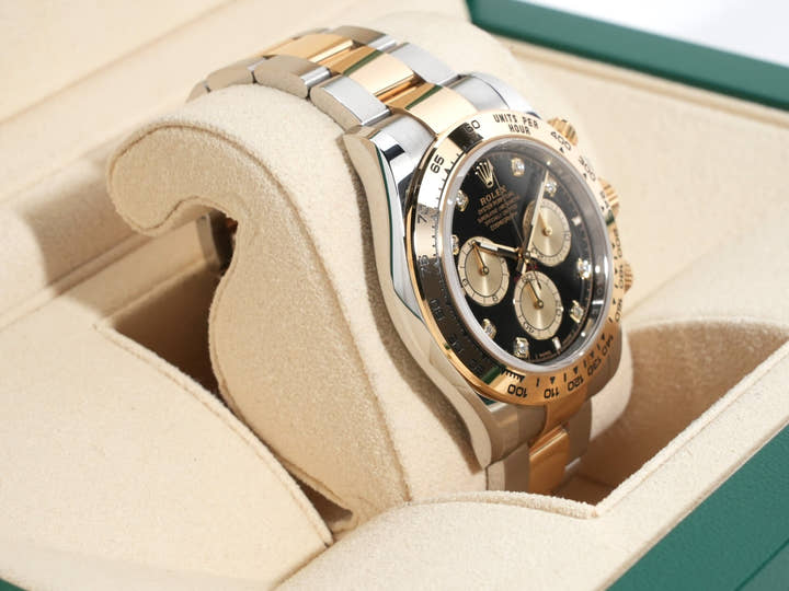ロレックス デイトナ Ref.126503G ステンレススチール/イエローゴールド ブラックxゴールデンx8Pダイヤ文字盤