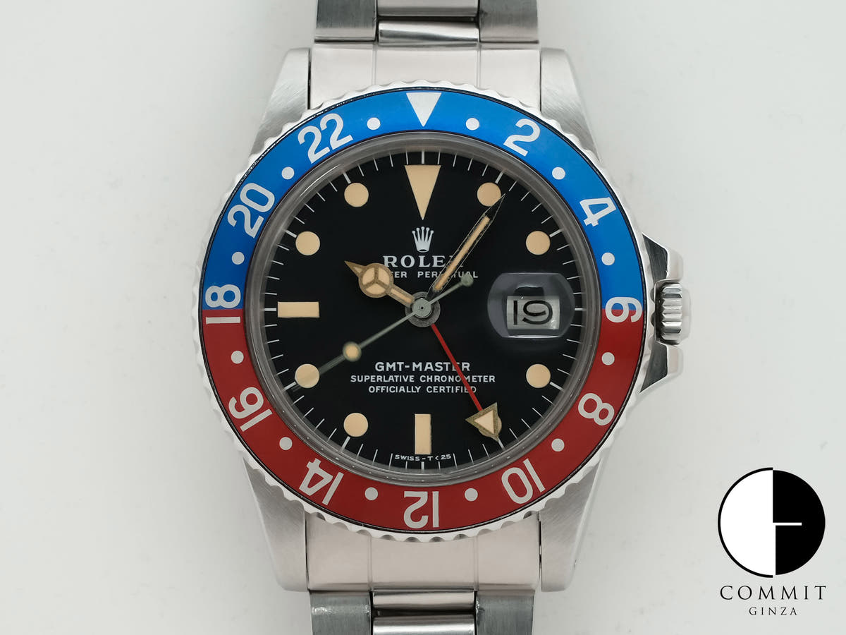 ロレックス GMTマスター Ref.1675 ステンレススチール ブラック文字盤 オイスターブレスレット