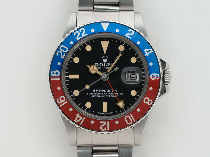 ロレックス GMTマスター Ref.1675 ステンレススチール ブラック文字盤 オイスターブレスレット