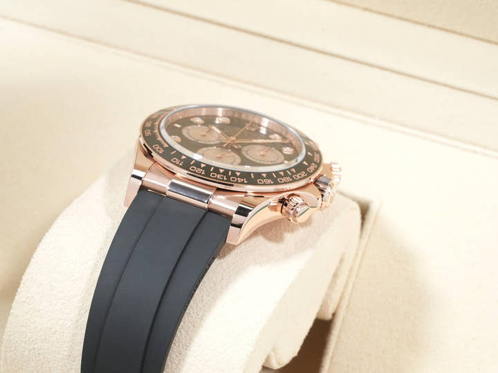 Rolex Daytona Ref. 126515LN Everose Gold Bright Black x Sandstone x 8P Diamond Dial