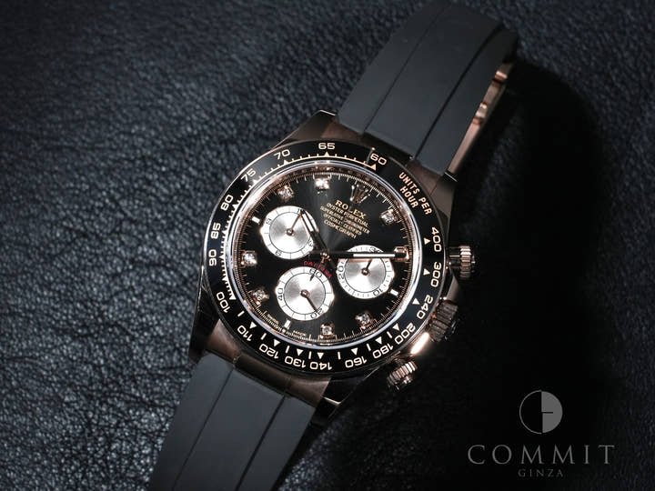 Rolex Daytona Ref. 126515LN Everose Gold Bright Black x Sandstone x 8P Diamond Dial
