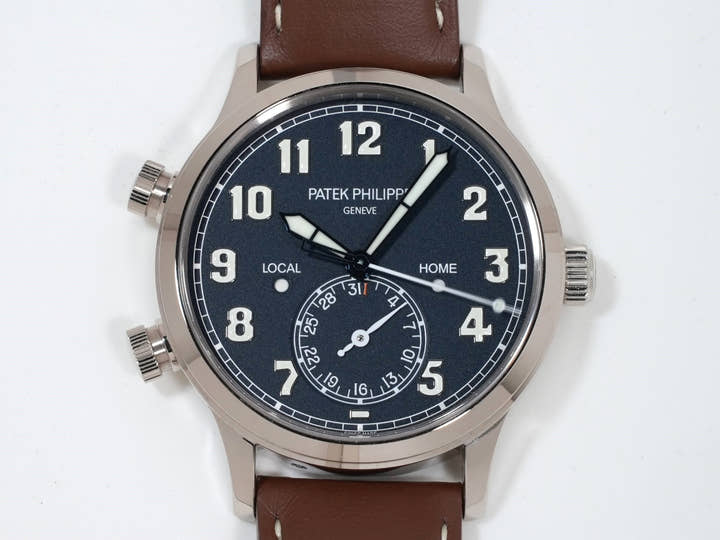 パテックフィリップ カラトラバ パイロット トラベルタイム Ref.5524G-001 ホワイトゴールド ブルー文字盤