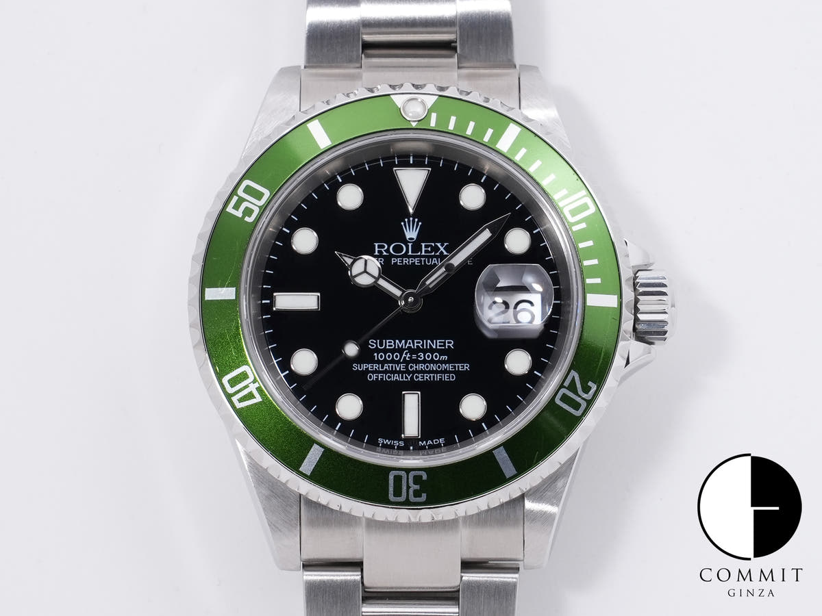 ロレックス サブマリーナー デイト Ref.16610LV ステンレススチール ブラック文字盤