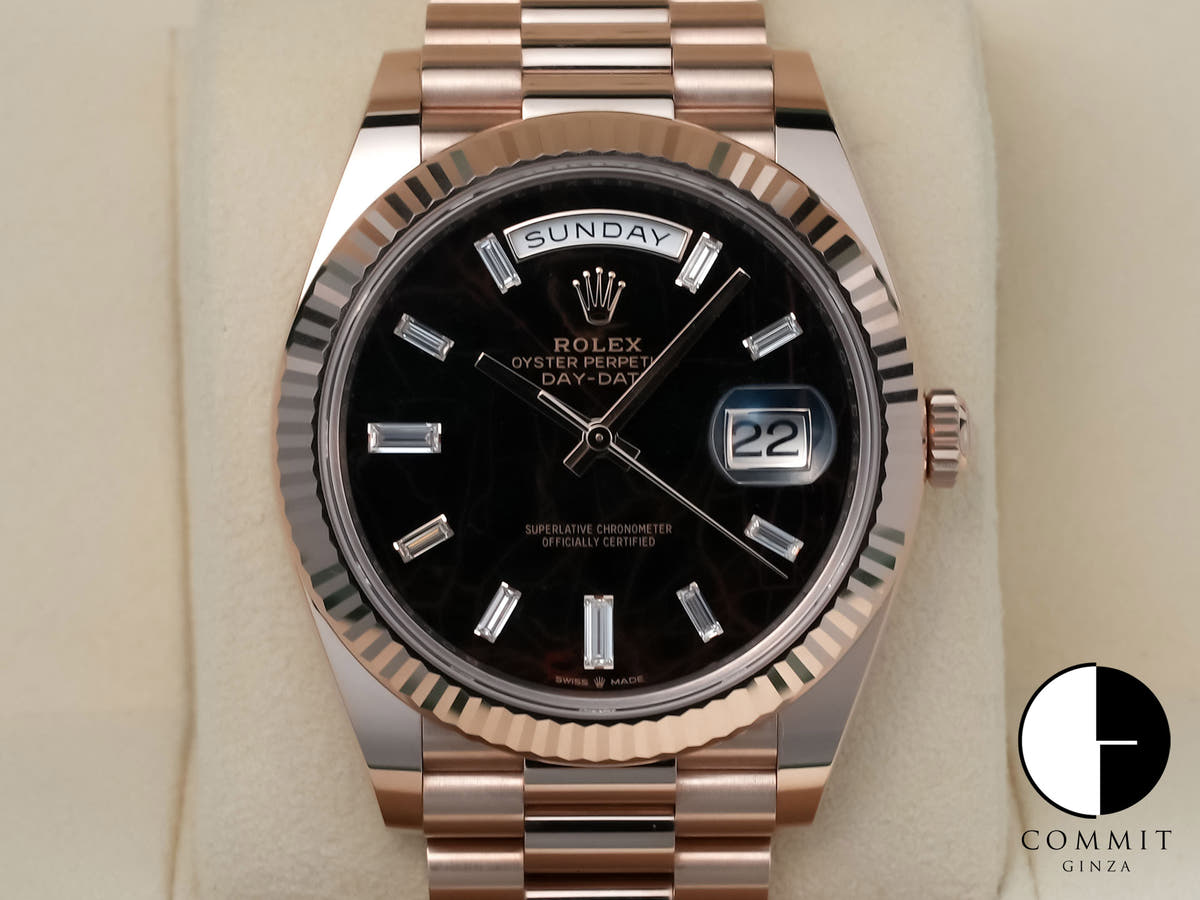 ロレックス デイデイト40 Ref.228235A エバーローズゴールド ダイヤモンド入りアイゼンキーゼル文字盤