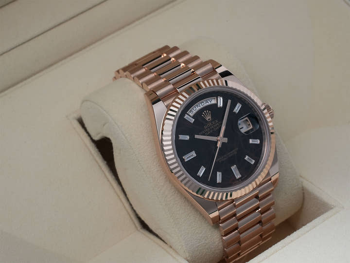 ロレックス デイデイト40 Ref.228235A エバーローズゴールド ダイヤモンド入りアイゼンキーゼル文字盤