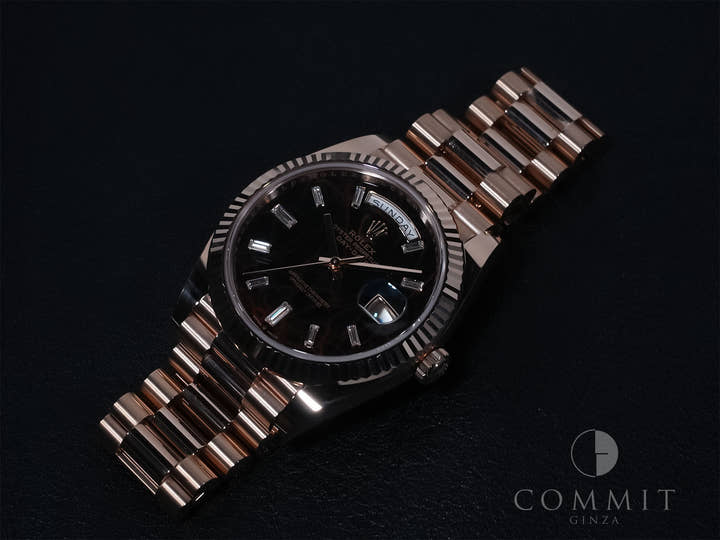 ロレックス デイデイト40 Ref.228235A エバーローズゴールド ダイヤモンド入りアイゼンキーゼル文字盤