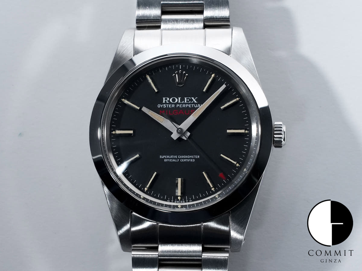 ロレックス ミルガウス Ref.1019 ステンレススチール ブラック文字盤