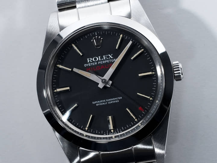 ロレックス ミルガウス Ref.1019 ステンレススチール ブラック文字盤